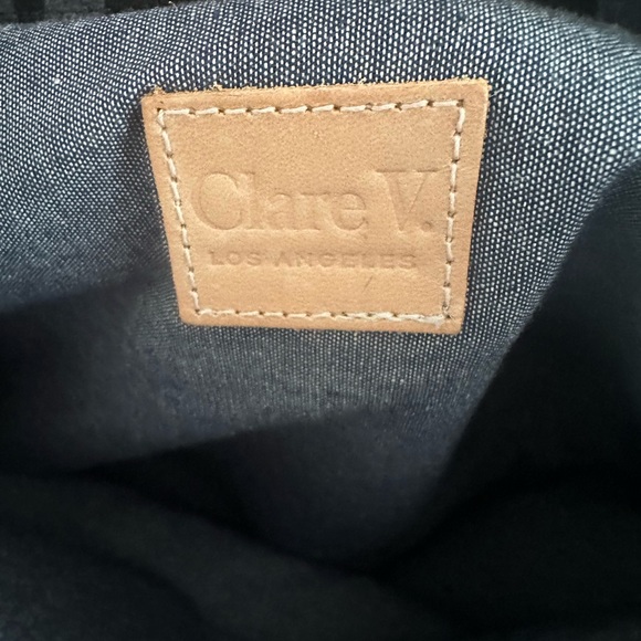 Clare V Petit Cousin Marine Pablo Cat Tote Bag in Suede - Picture 6 of 10